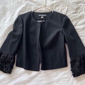 Karl Lagerffeld cropped blazer with floral motif